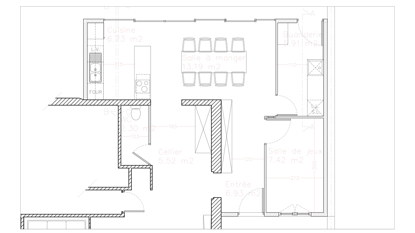 plan 2D d'une projection du projet