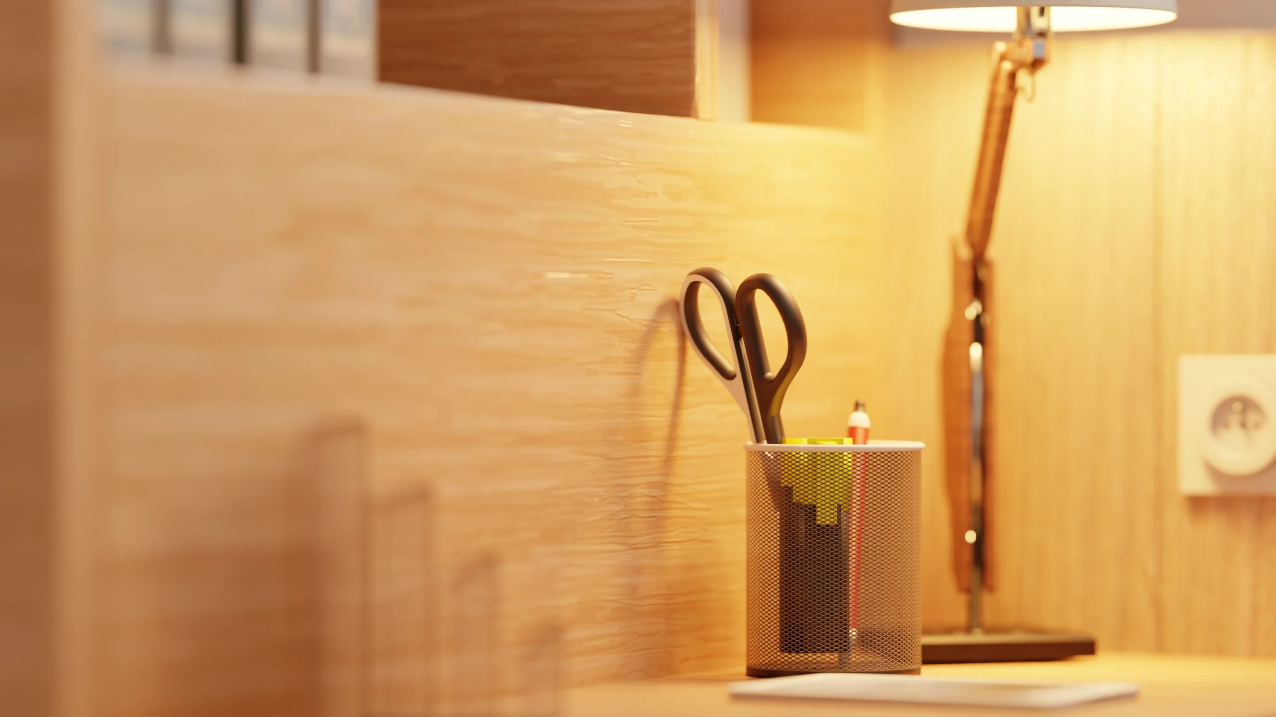 rendu 3D d'un bureau sur mesure à vertou